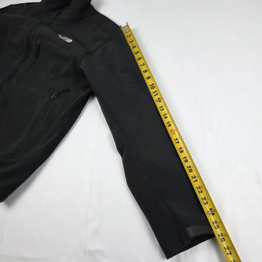 The North Face WindWall Jacket Mens Large Black Full Zip Softshell Fleece Lined